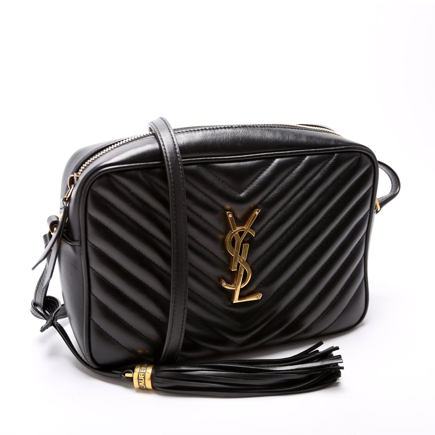 Saint Laurent Lou Camera Quilted 612544 Black Bag