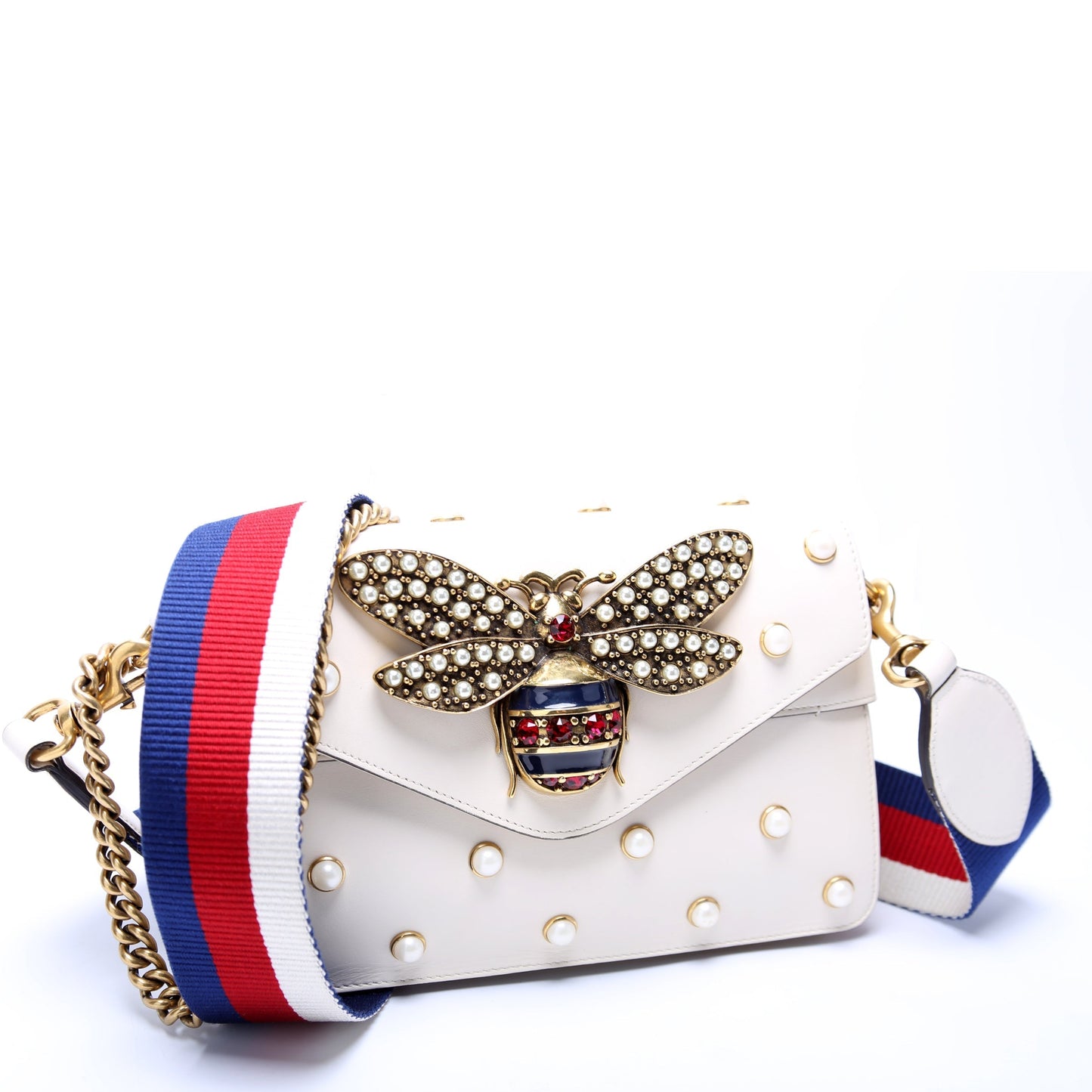 Gucci 453778 Broadway 2way Queen Margaret White Bag