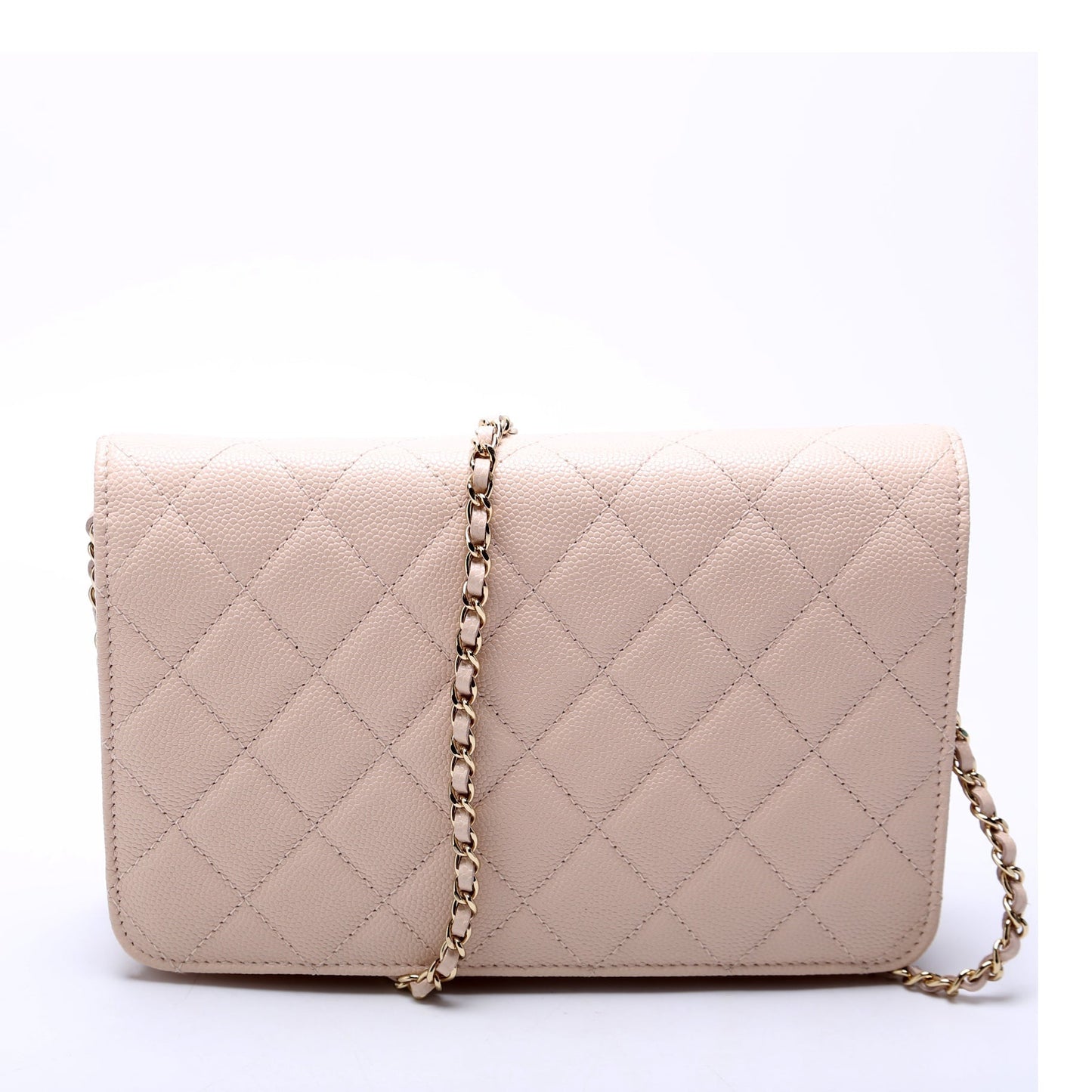 Chanel WOC Golden Class Quilted Caviar 24M Beige Bag