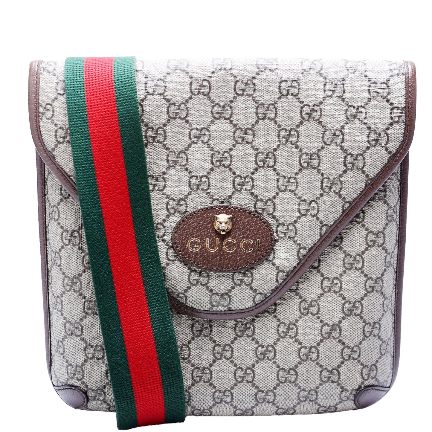 Gucci GG Supreme Neo Vintage Messenger Brown Bag