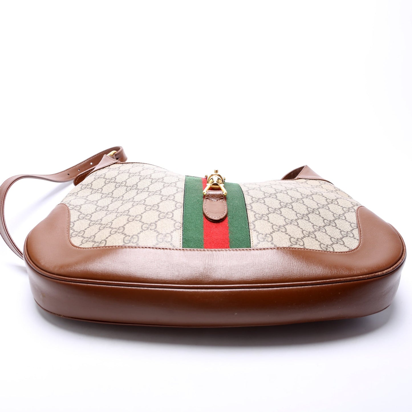Gucci 636710 Jackie 1961 GG Supreme Medium Hobo Brown Bag