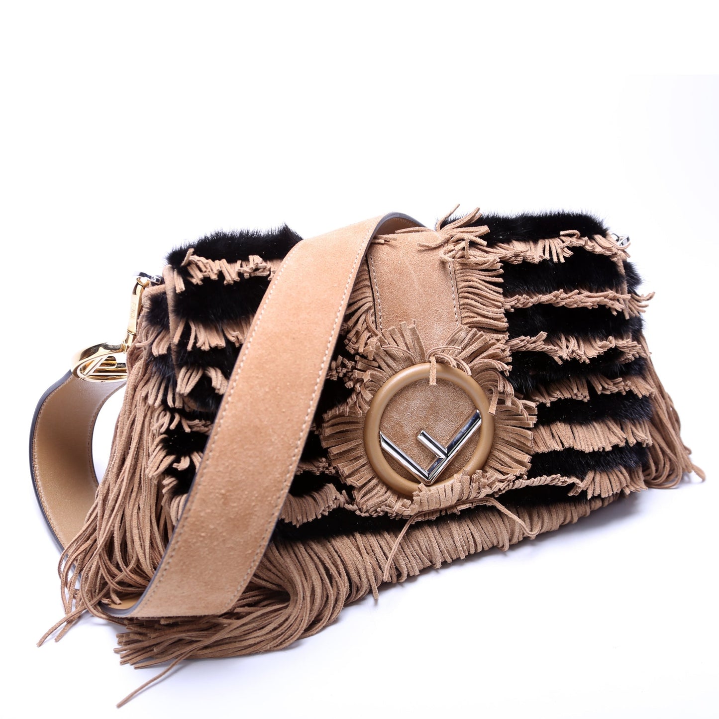 Fendi Baguette Fur/Suede Fringe Bag
