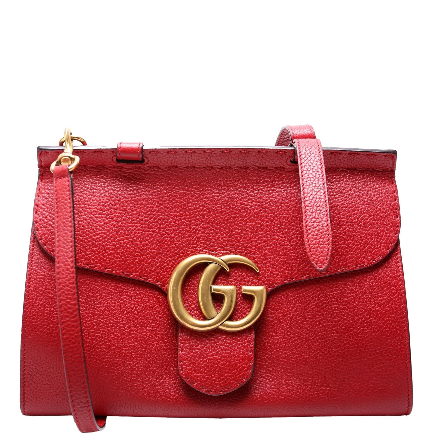 Gucci 421890 Marmont Top Handle Small Red Bag
