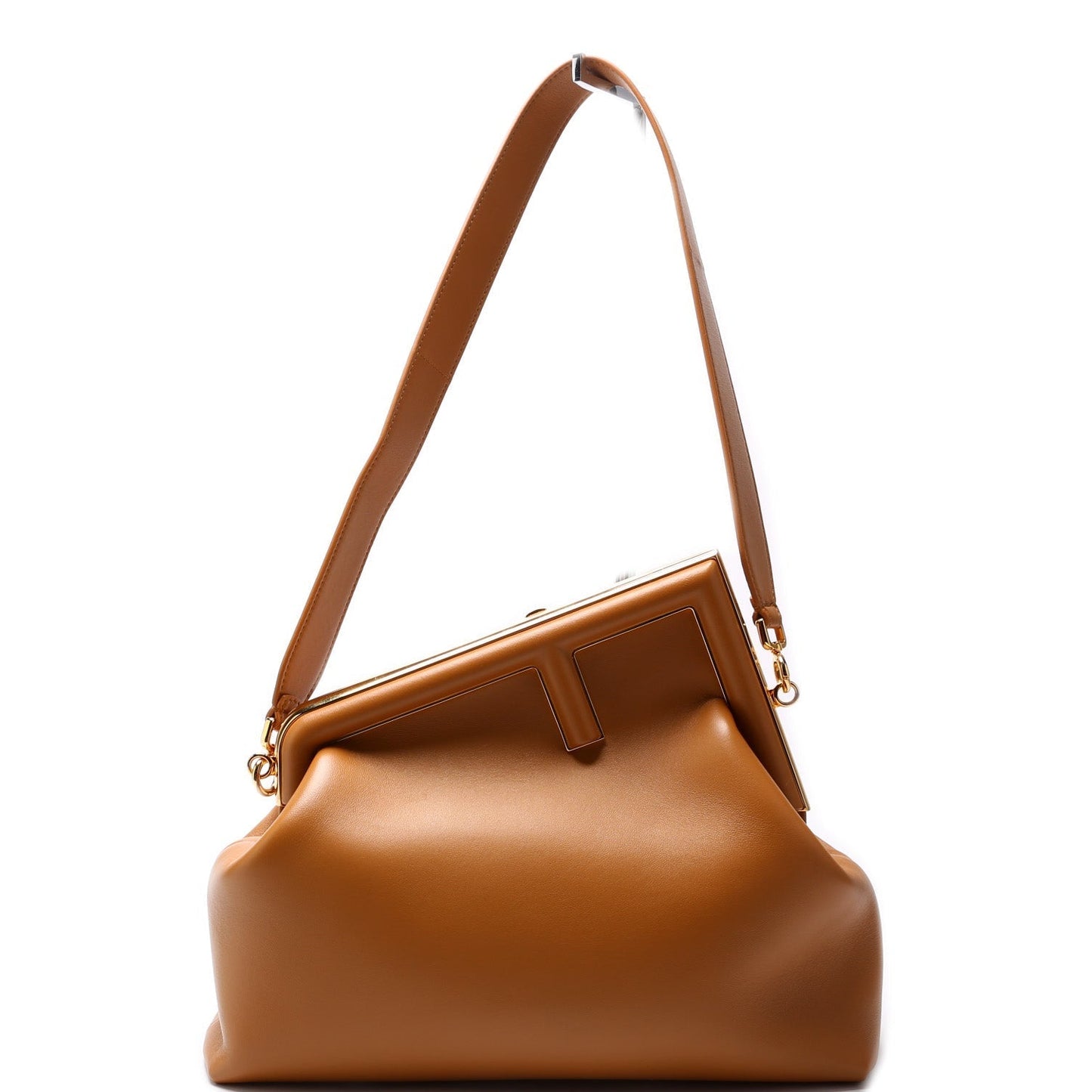 Fendi First Medium Leather Shoulder Brown Bag