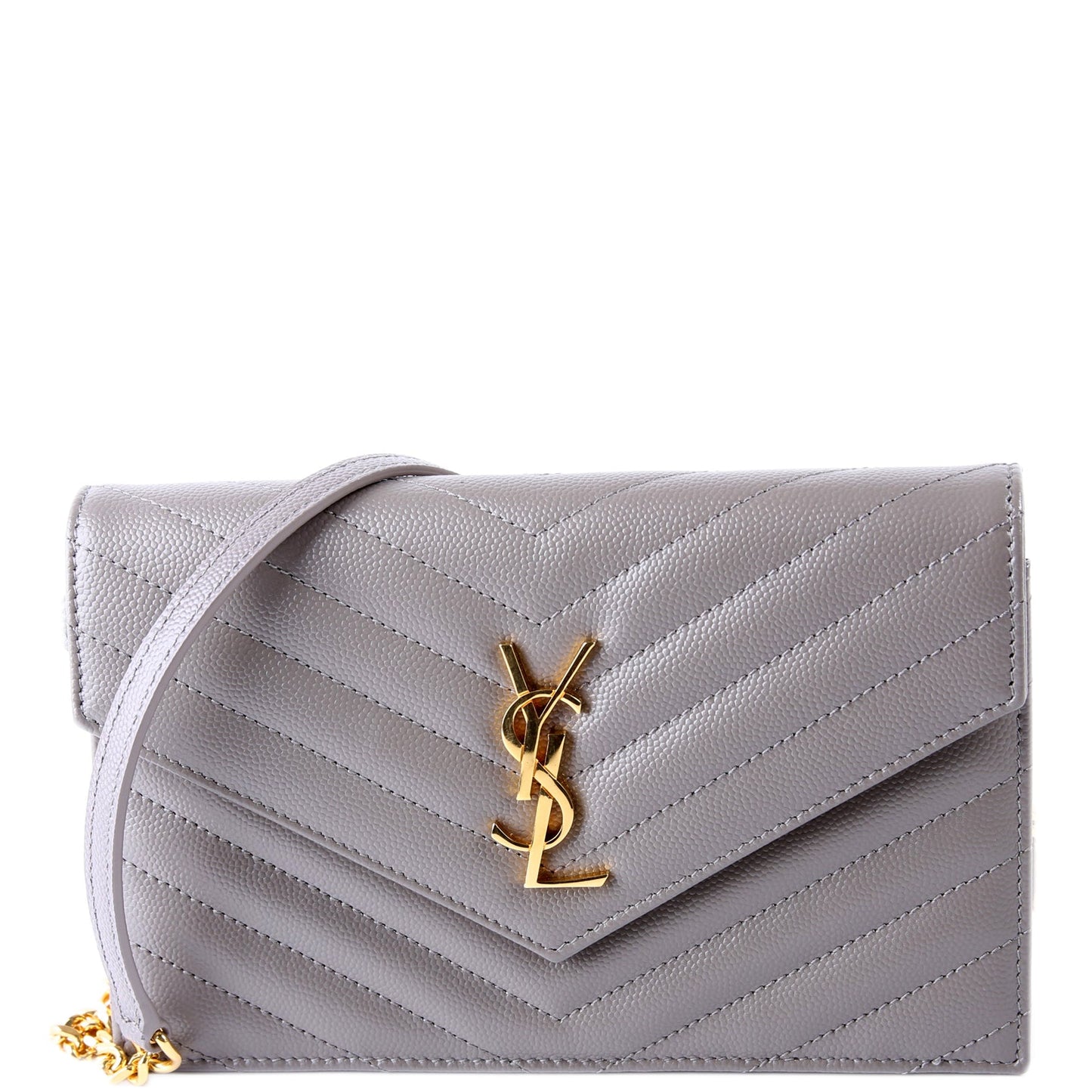 Saint Laurent Envelope Chain Wallet 393953 Grey Bag