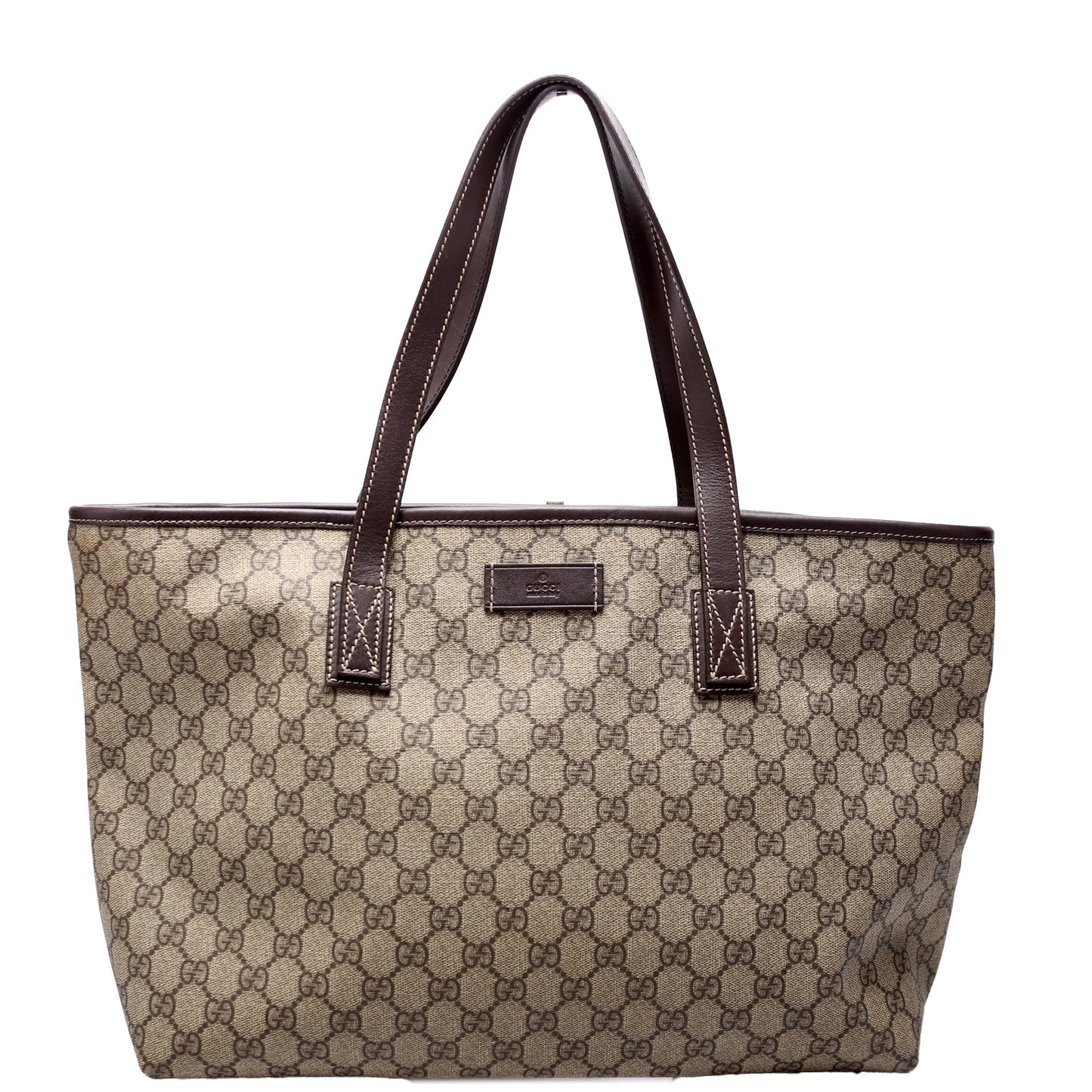 Gucci 211137 GG Supreme Medium Zip Tote Bag
