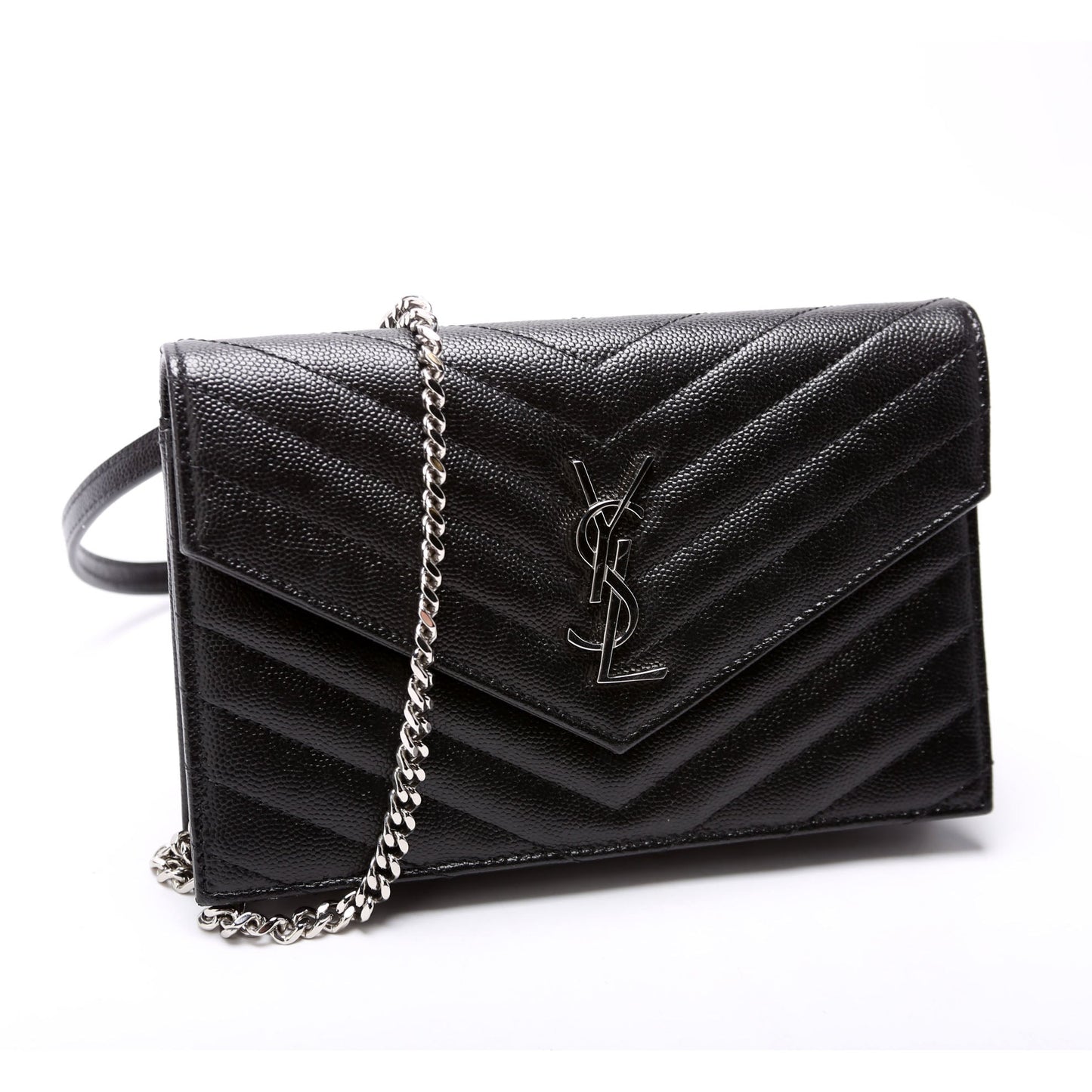 Saint Laurent Envelope Chain Wallet Black Bag