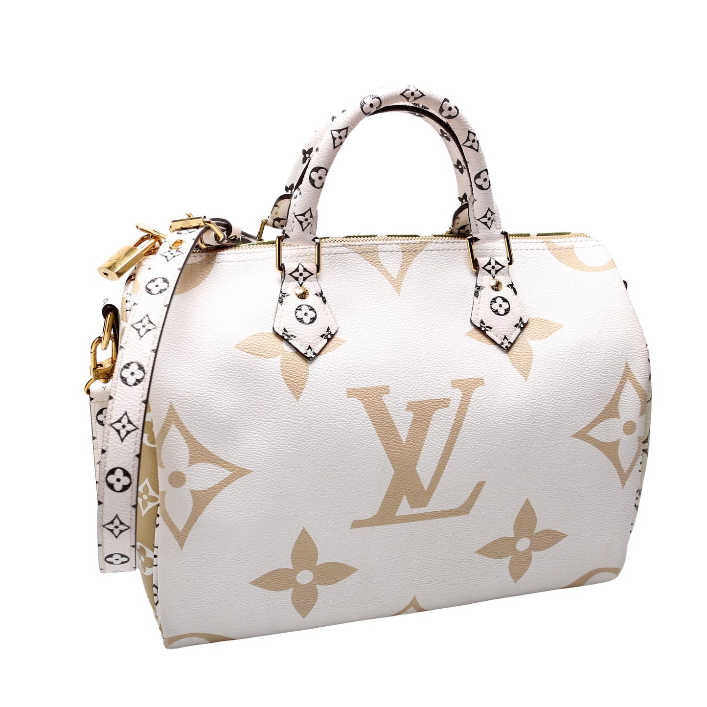 Louis Vuitton Speedy 30 Bandouliere Giant Monogram Green