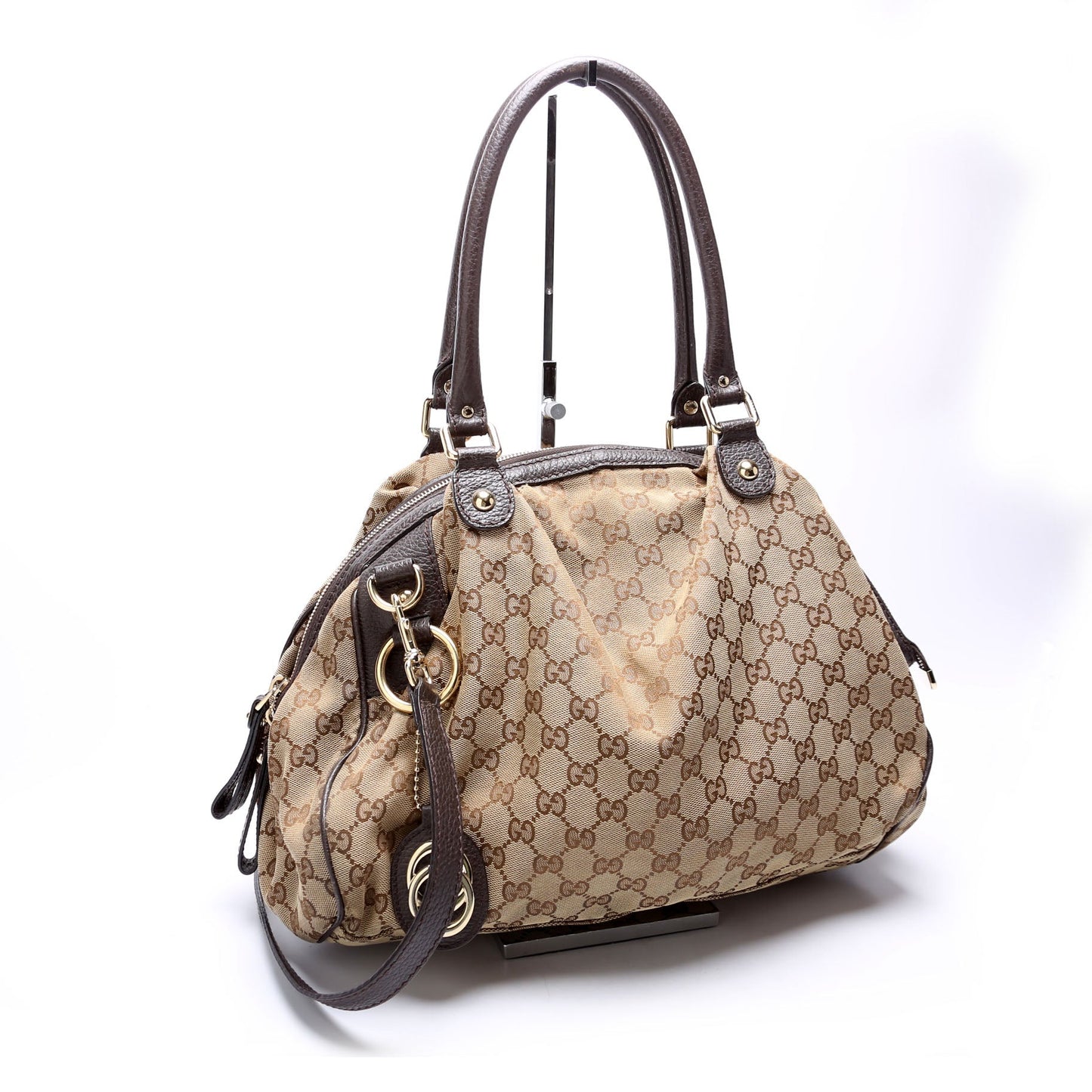 Gucci 364841 GG Canvas Sukey Medium Boston Bag