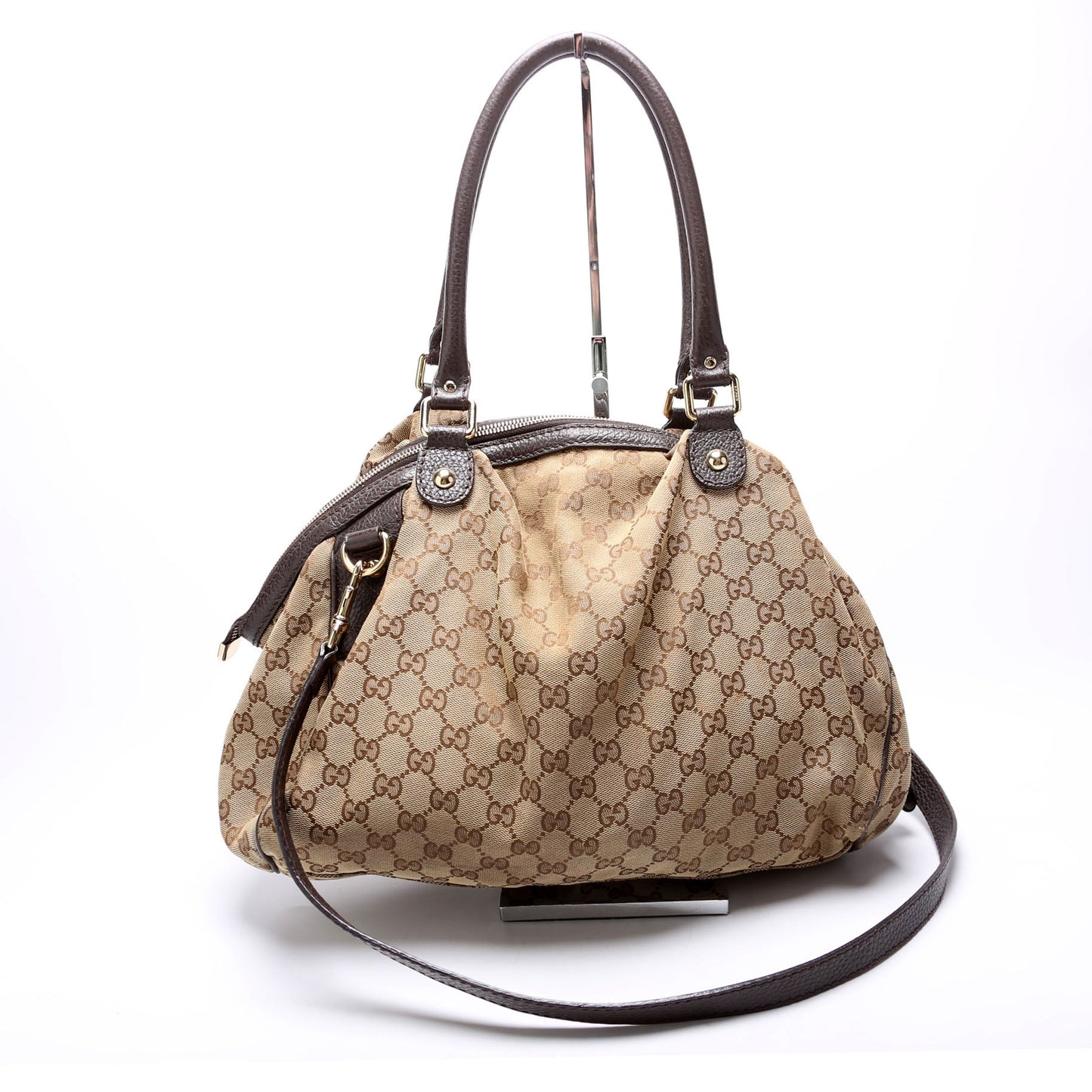 Gucci 364841 GG Canvas Sukey Medium Boston Bag