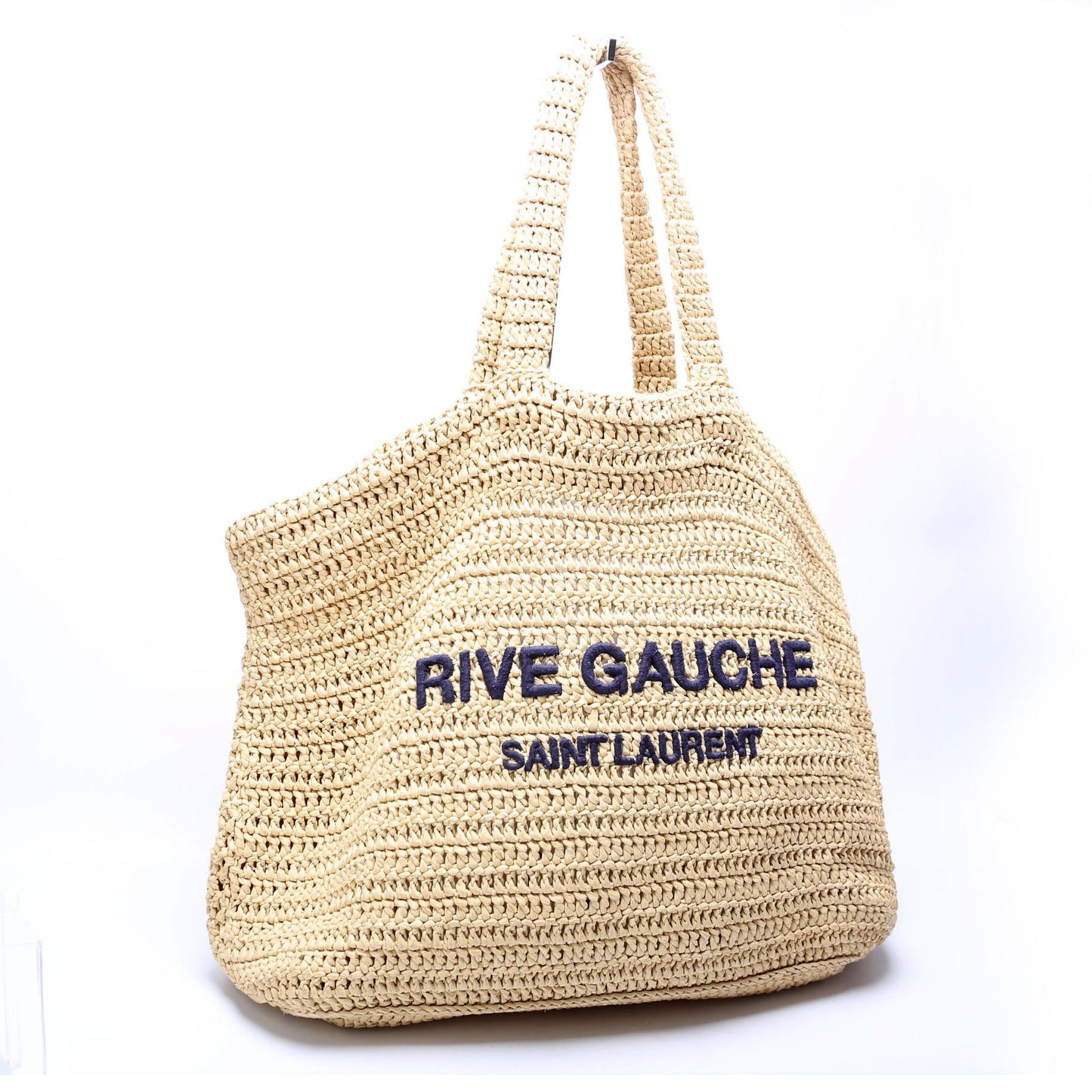 Saint Laurent Rive Gauche Tote Raffia Bag