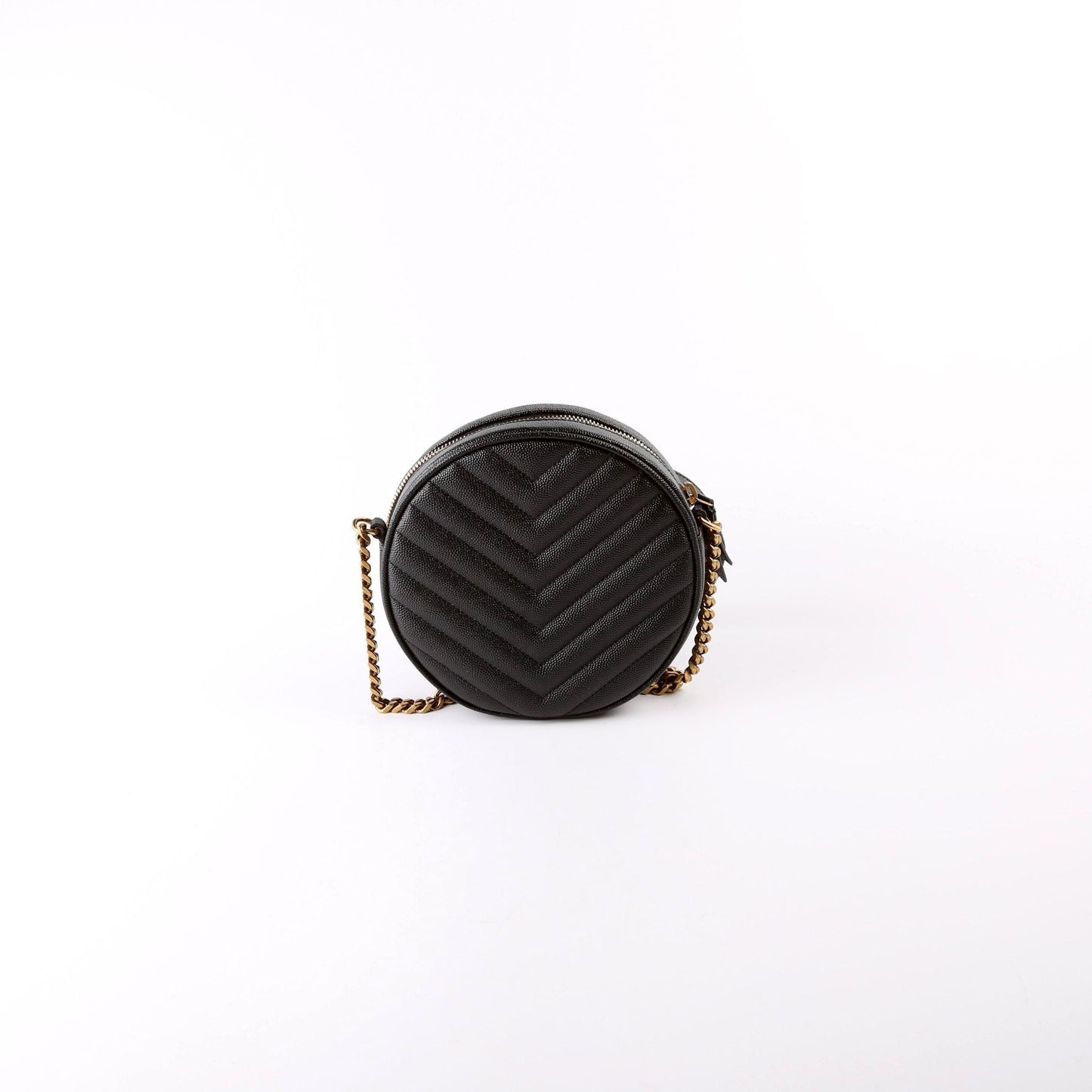 Saint Laurent 610436 Grain De Round Camera Black Bag
