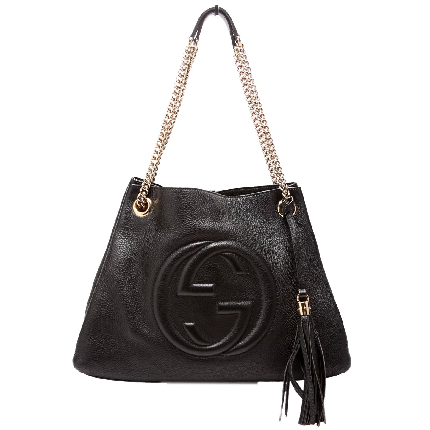 Gucci 308982 Soho Leather Shoulder Medium Black Bag