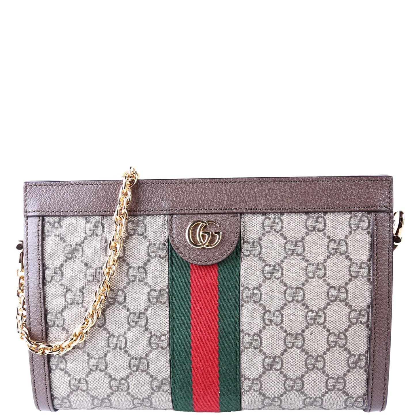 Gucci 503877 GG Supreme Ophidia Small Chain Brown Bag