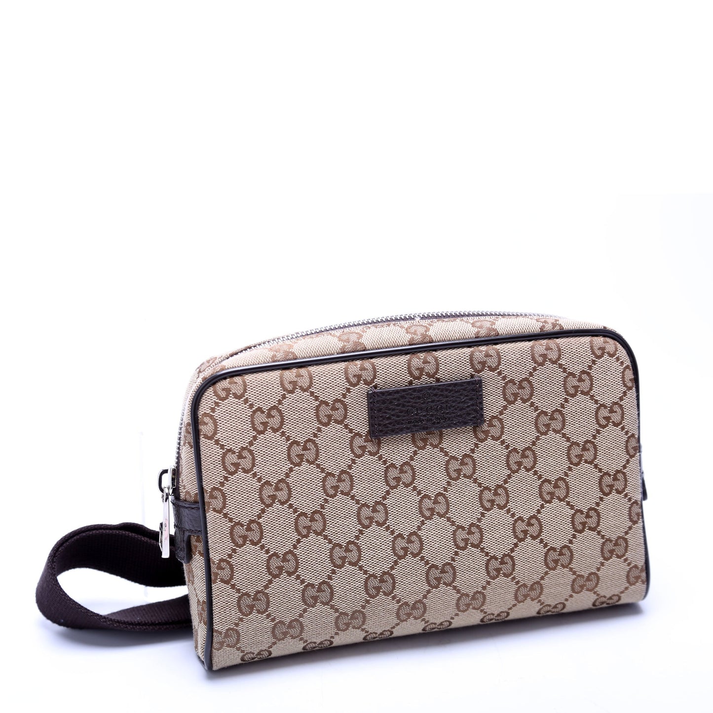 Gucci GG Canvas Belt Brown Bag