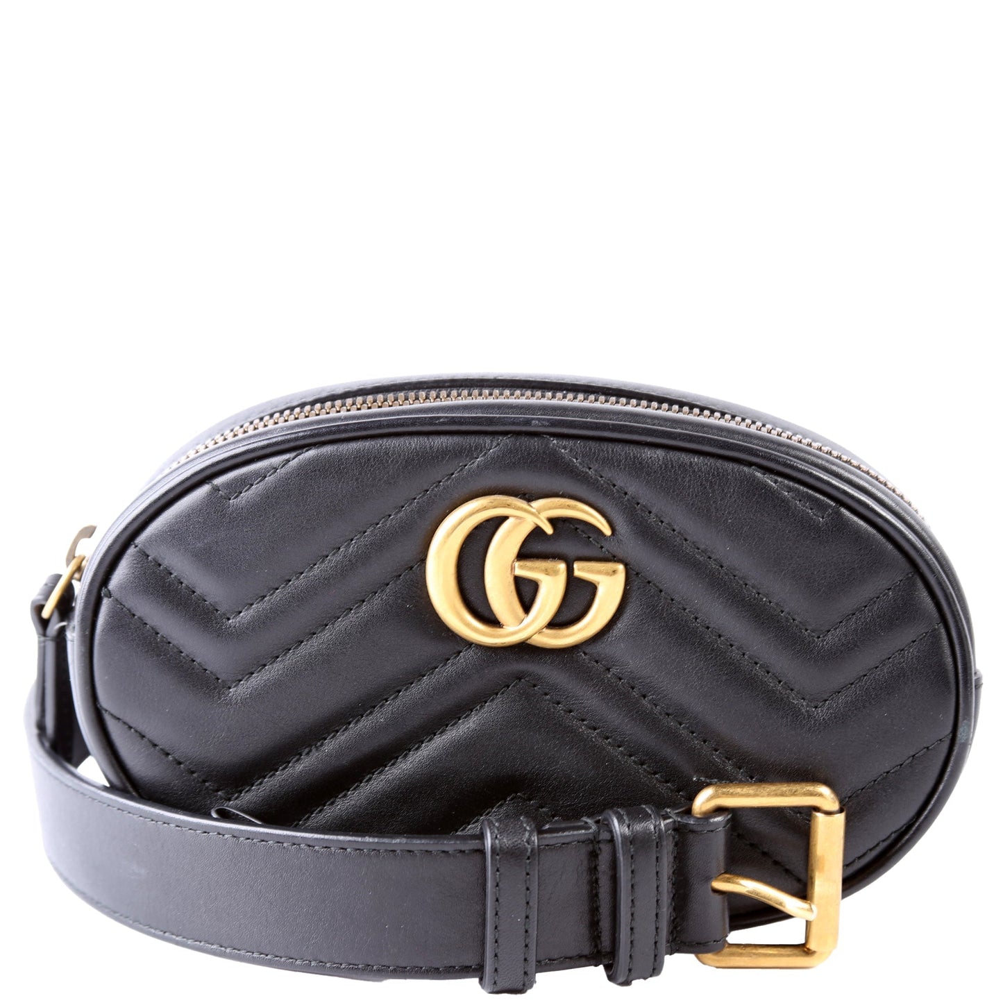 Gucci 476434 Marmont Belt 95/38 Black Bag