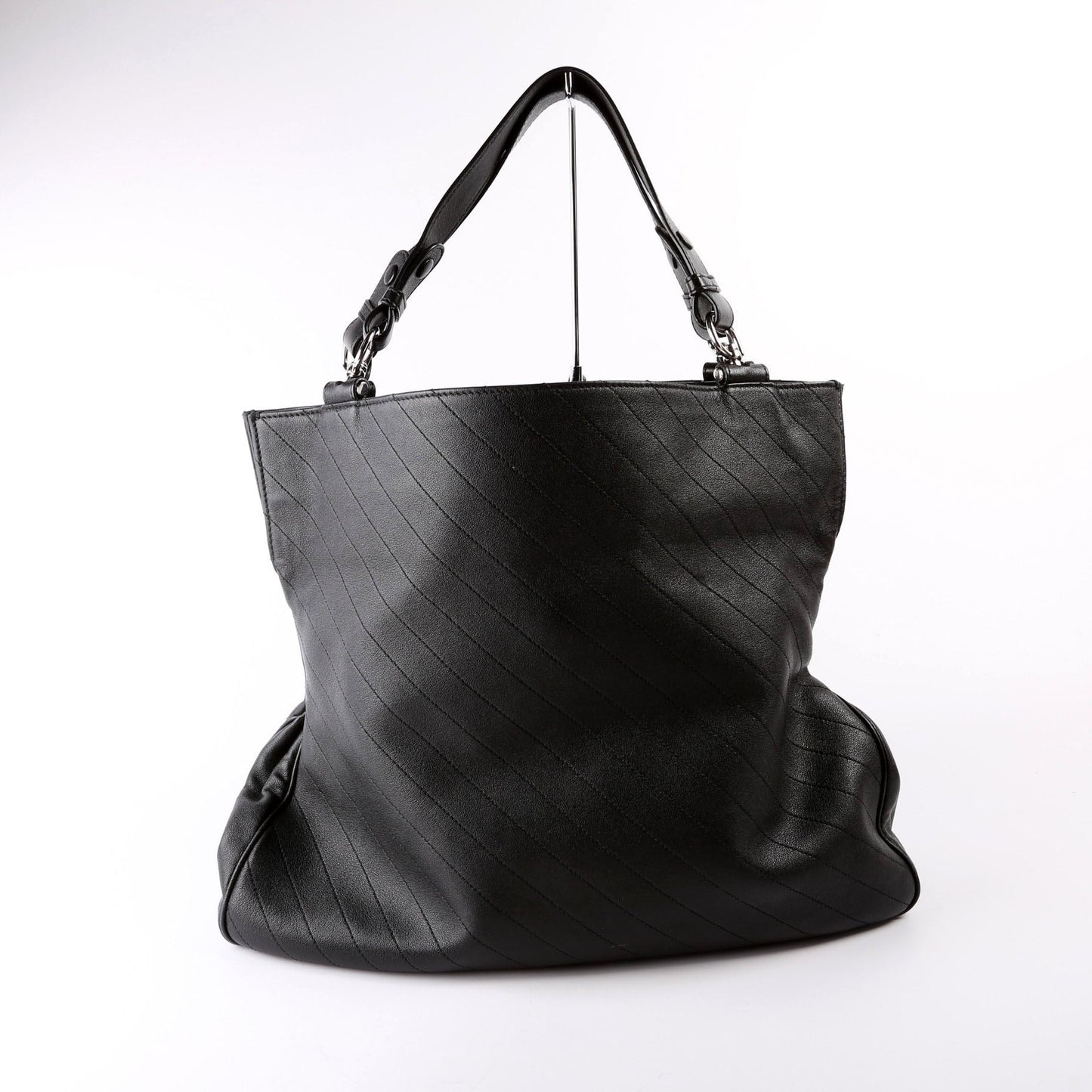 Gucci 751516 Blondie Medium Leather Tote Black Bag