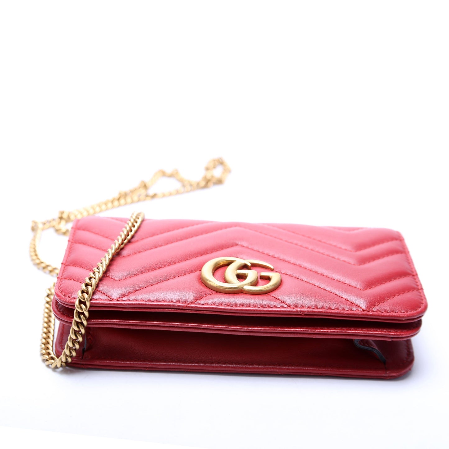 Gucci 488426 GG Marmont Mini Red Bag
