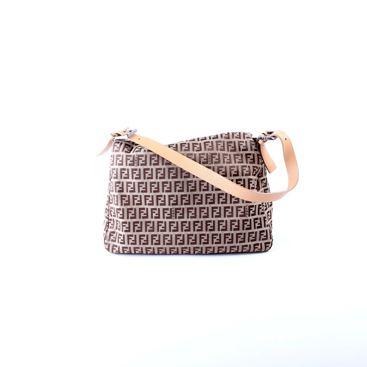 Fendi Mama Forever Zucchino Fabric Brown Bag