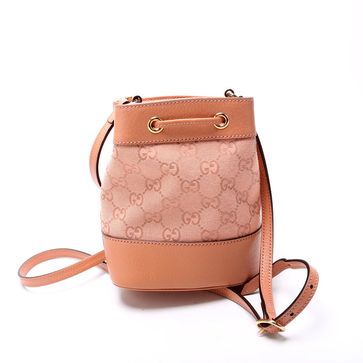 Gucci 550620 GG Canvas Ophidia Mini Bucket Pink Bag