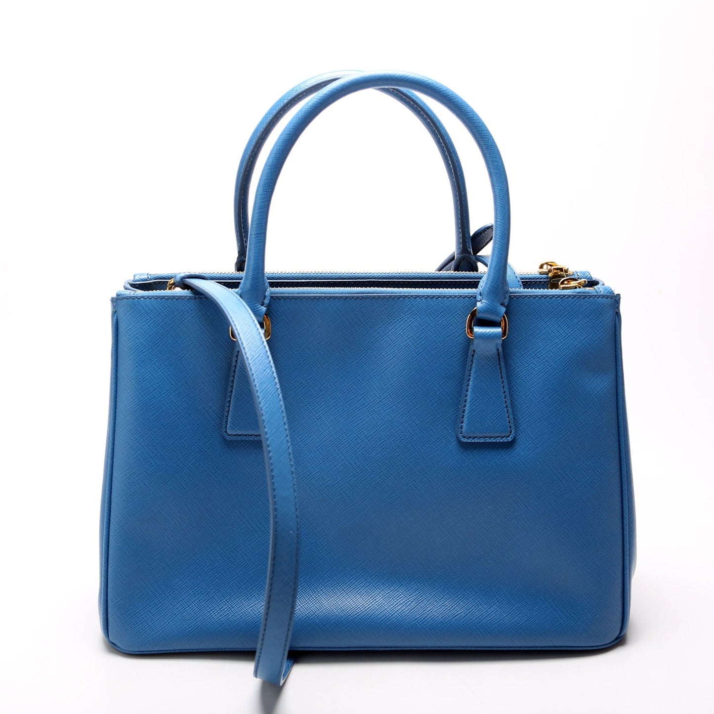 Prada Saffiano Galleria Small Blue Bag