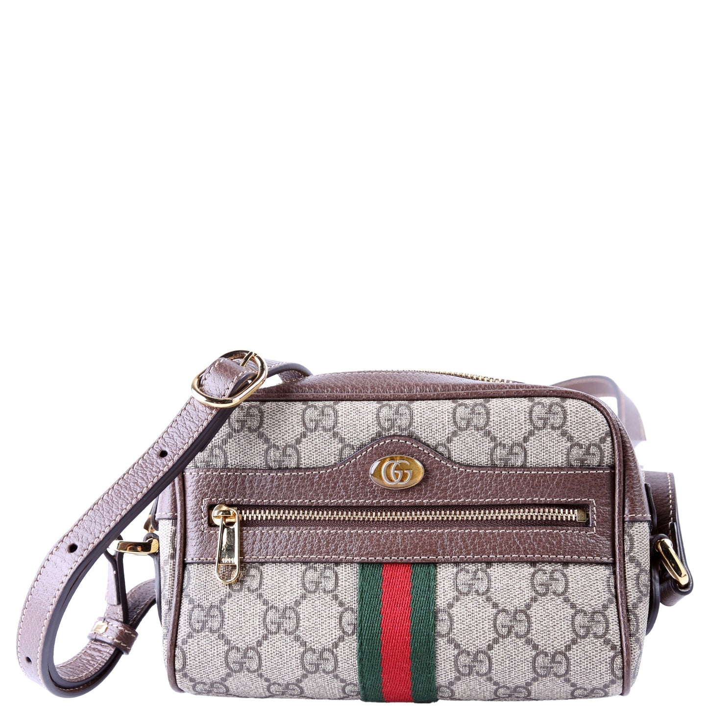 Gucci 517350 GG Supreme Mini Ophidia Brown Bag