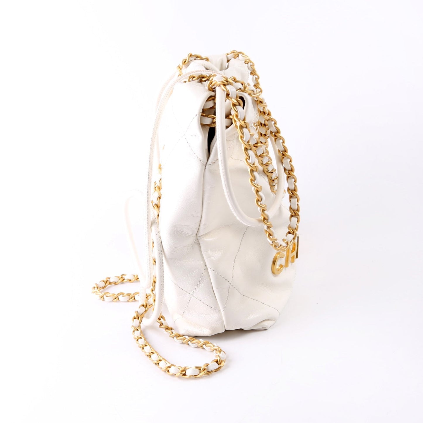 Chanel 22 Mini Quilted Calfskin RFID White Bag