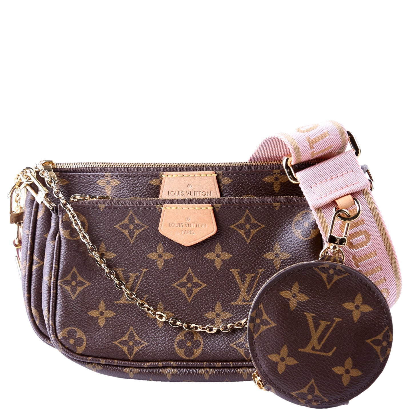Louis Vuitton Multi Pochette Monogram Pink