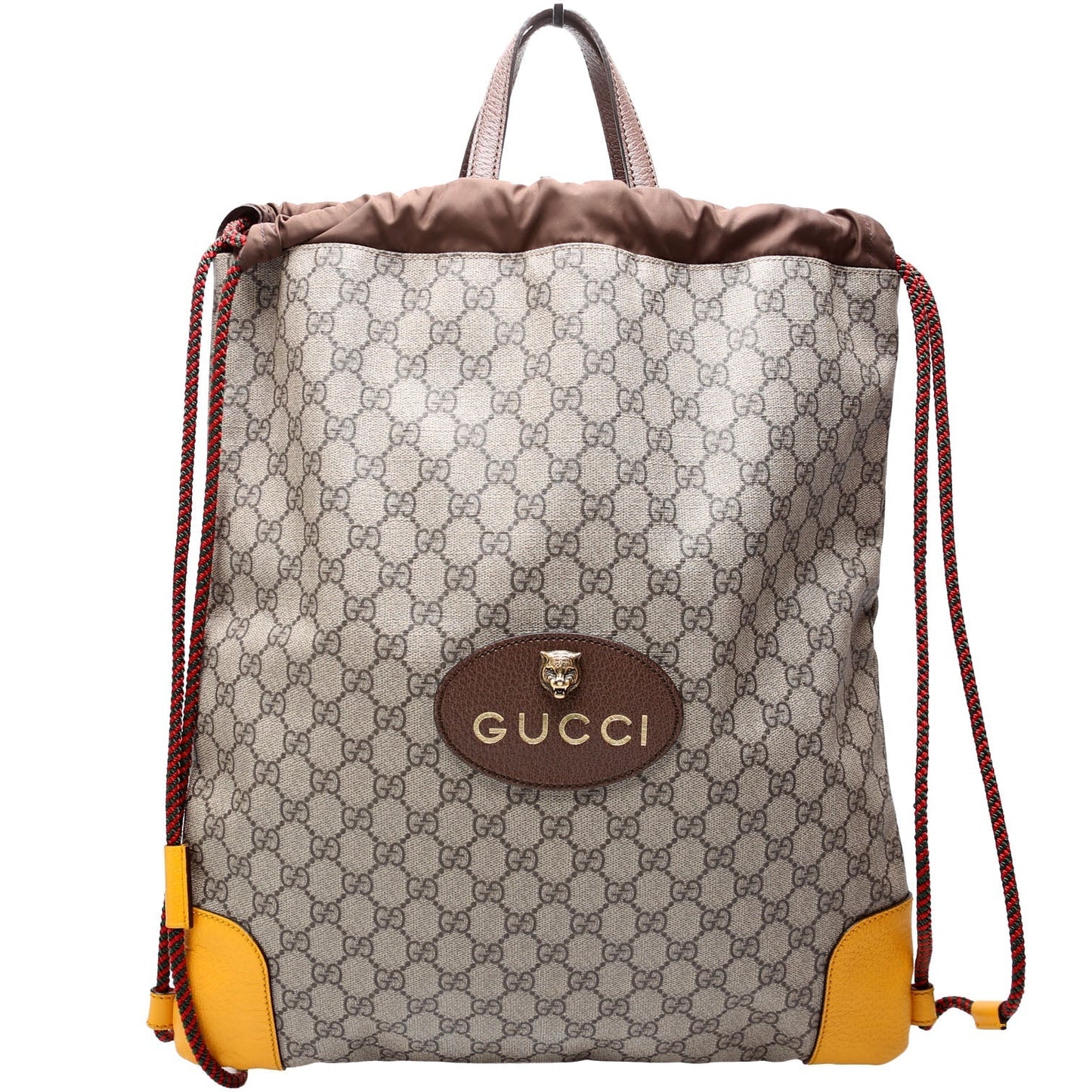 Gucci 473872 Neo Vintage Drawstring Backpack Brown Bag