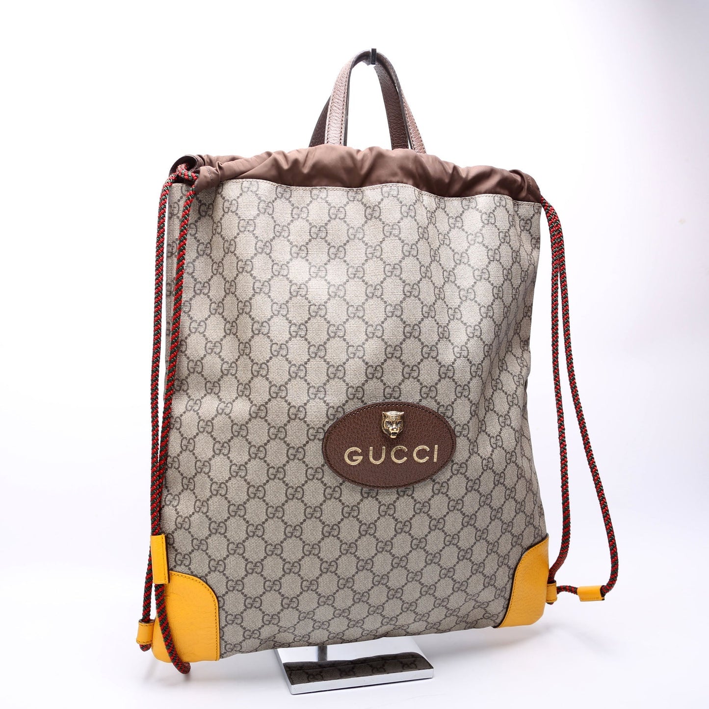 Gucci 473872 Neo Vintage Drawstring Backpack Brown Bag