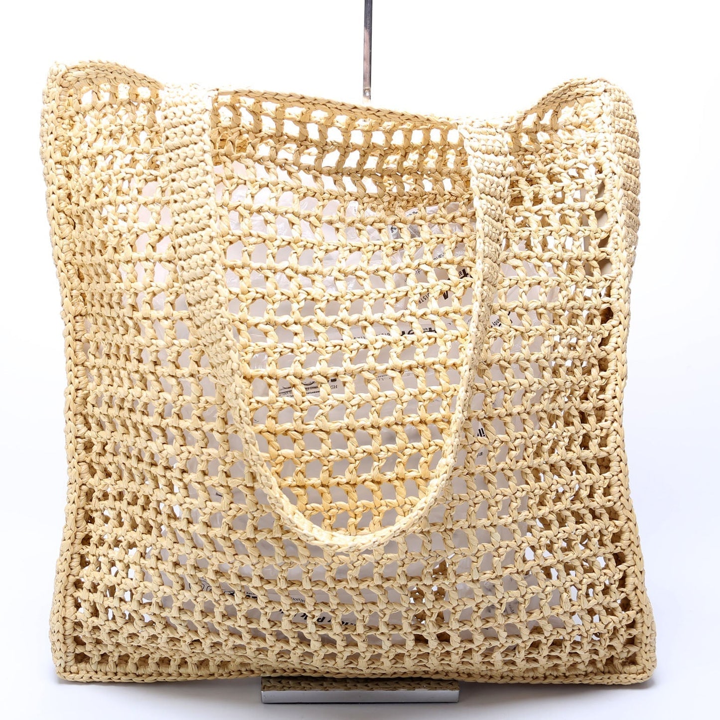 Prada Raffia Crochet Tote Bag