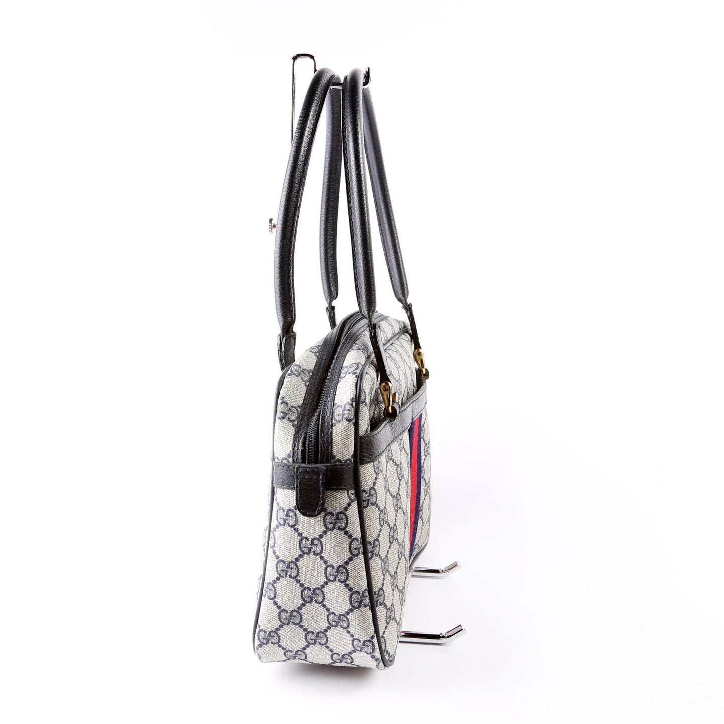 Gucci GG Supreme Vintage Satchel Navy Bag