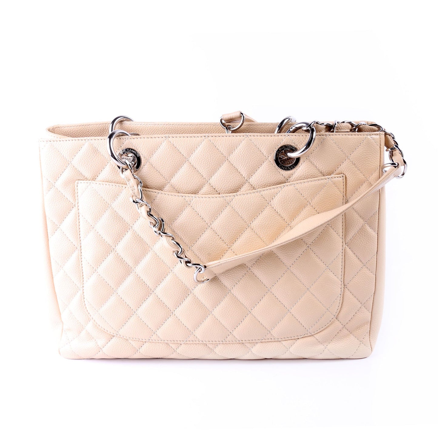 Chanel Grand Shopping Tote Caviar Beige Bag