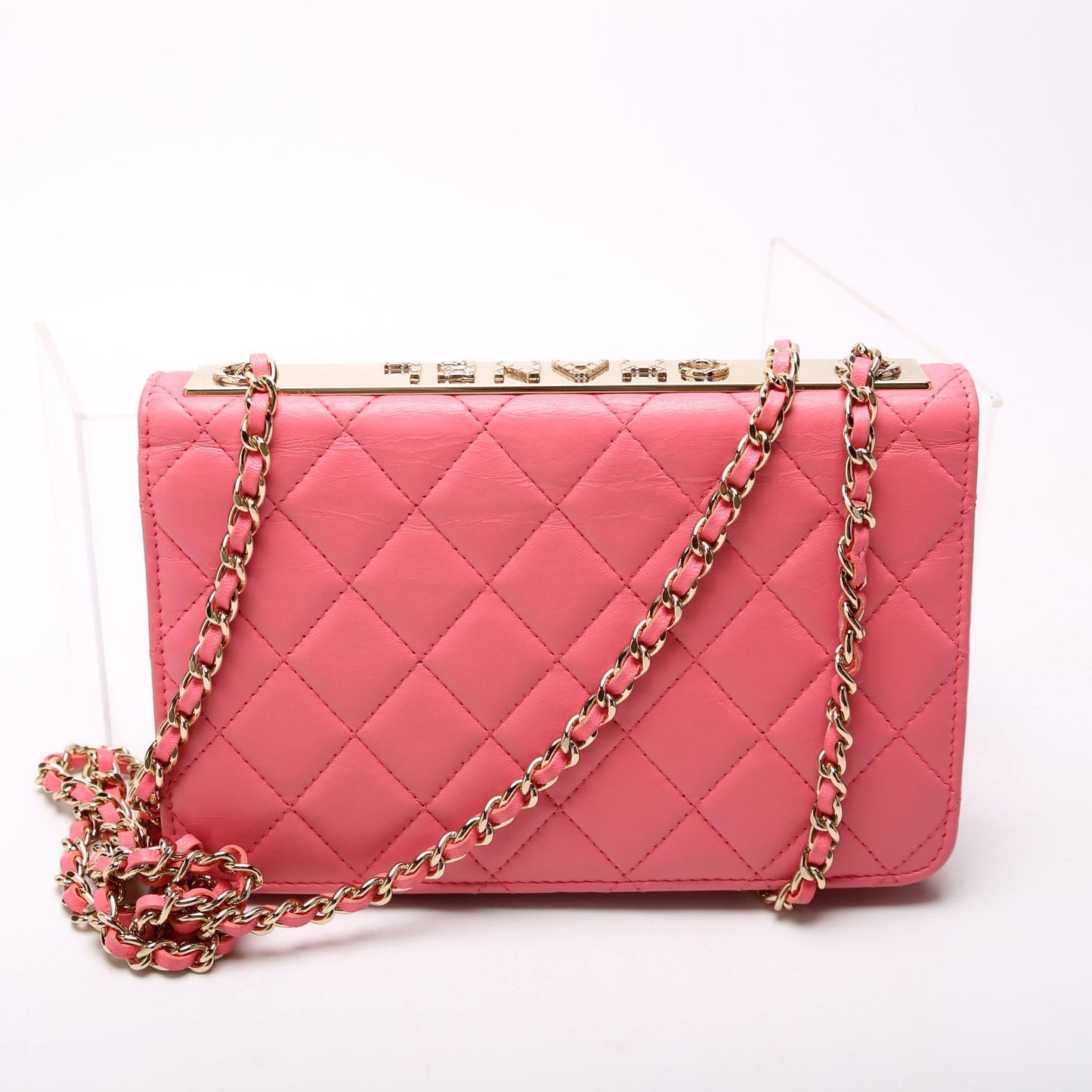 Chanel Wallet On Chain Trendy CC Quilted Lambskin RFID Pink Bag