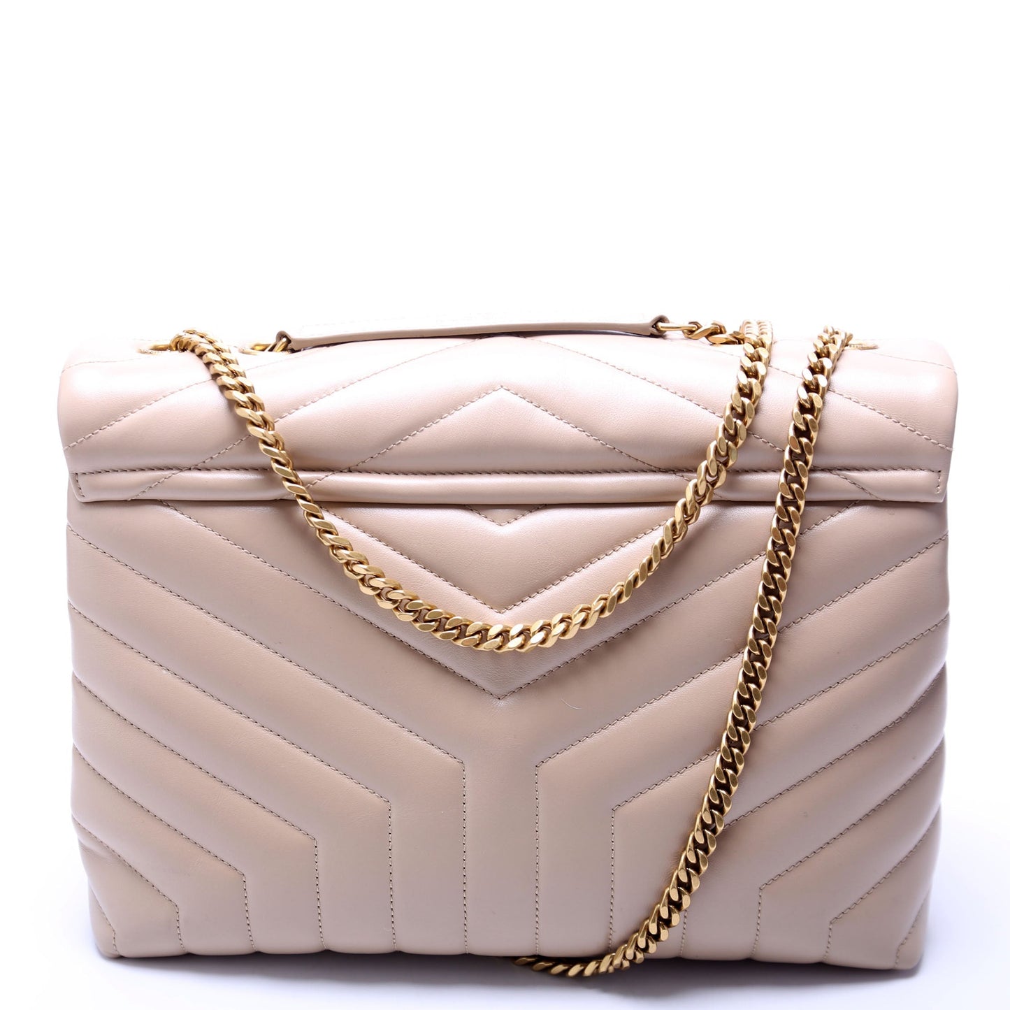 Saint Laurent Loulou Medium Quilted 574946 Beige Bag