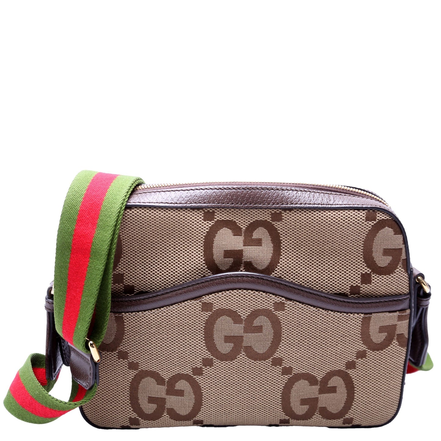 Gucci 675891 Jumbo GG Canvas Messenger Bag