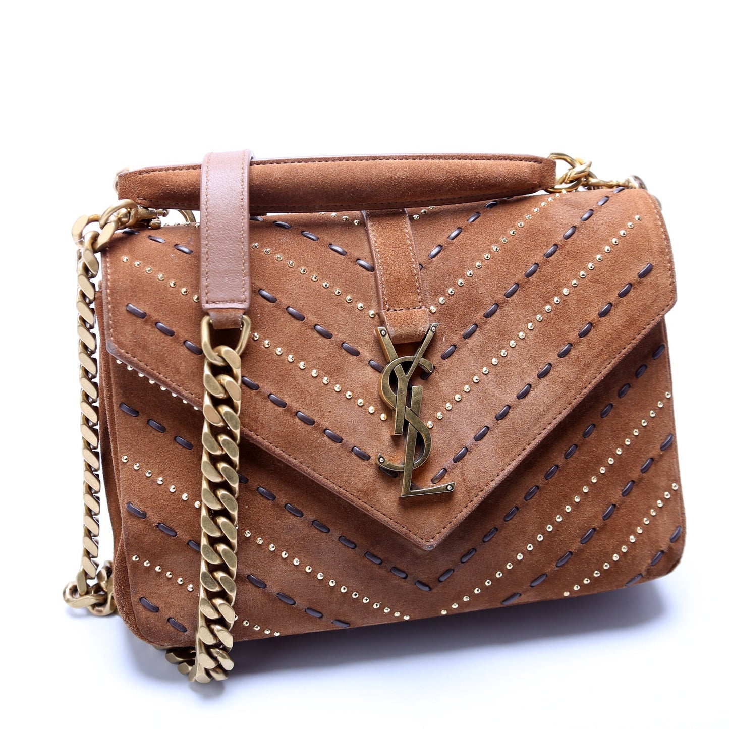 Saint Laurent College Medium Studded Suede 487213/428056/600279 Bag