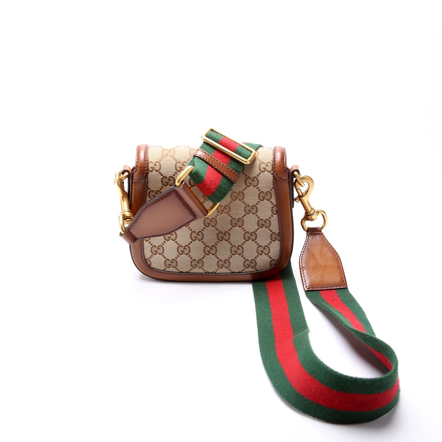 Gucci 384821 GG Canvas Lady Web Small Shoulder Bag
