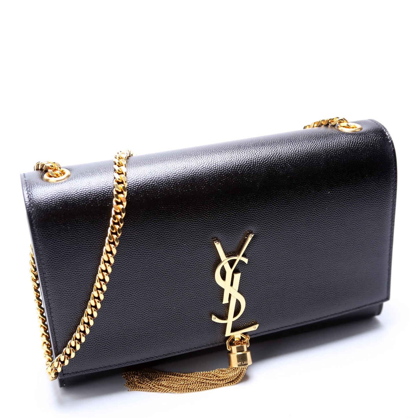 Saint Laurent Kate Tassel Satchel Medium Black Bag
