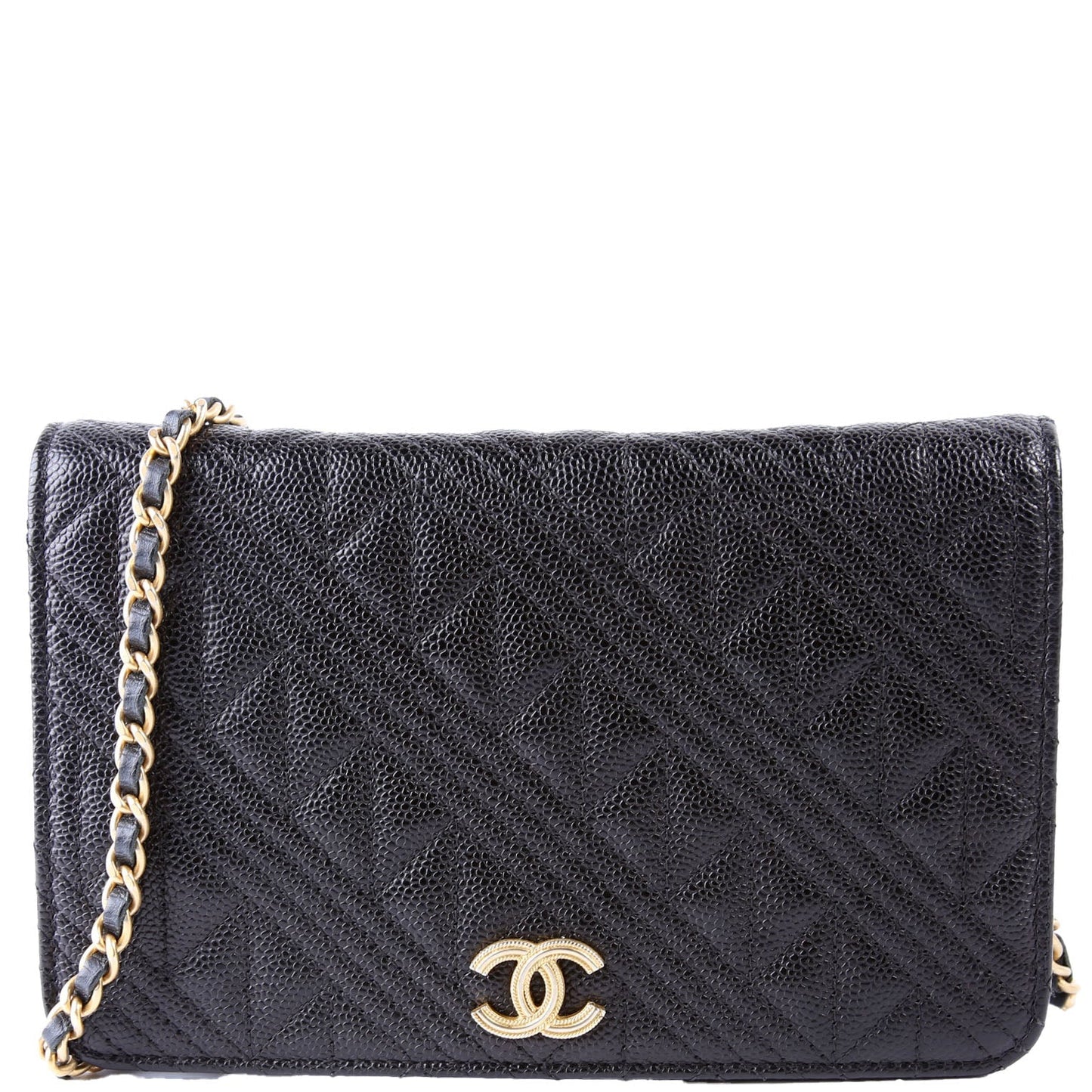 Chanel WOC Ancient Greek Quilted Caviar Black Bag