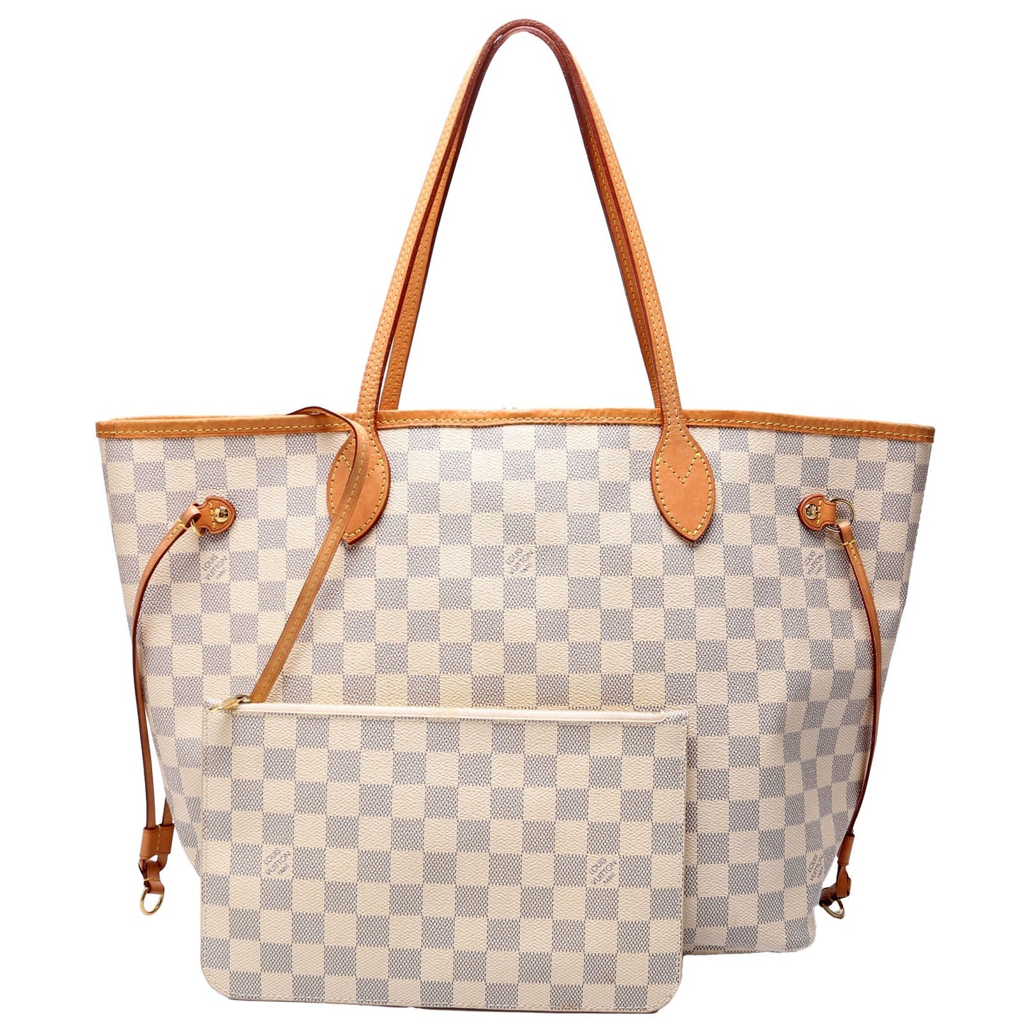 Louis Vuitton Neverfull W/Wallet MM Damier Azur
