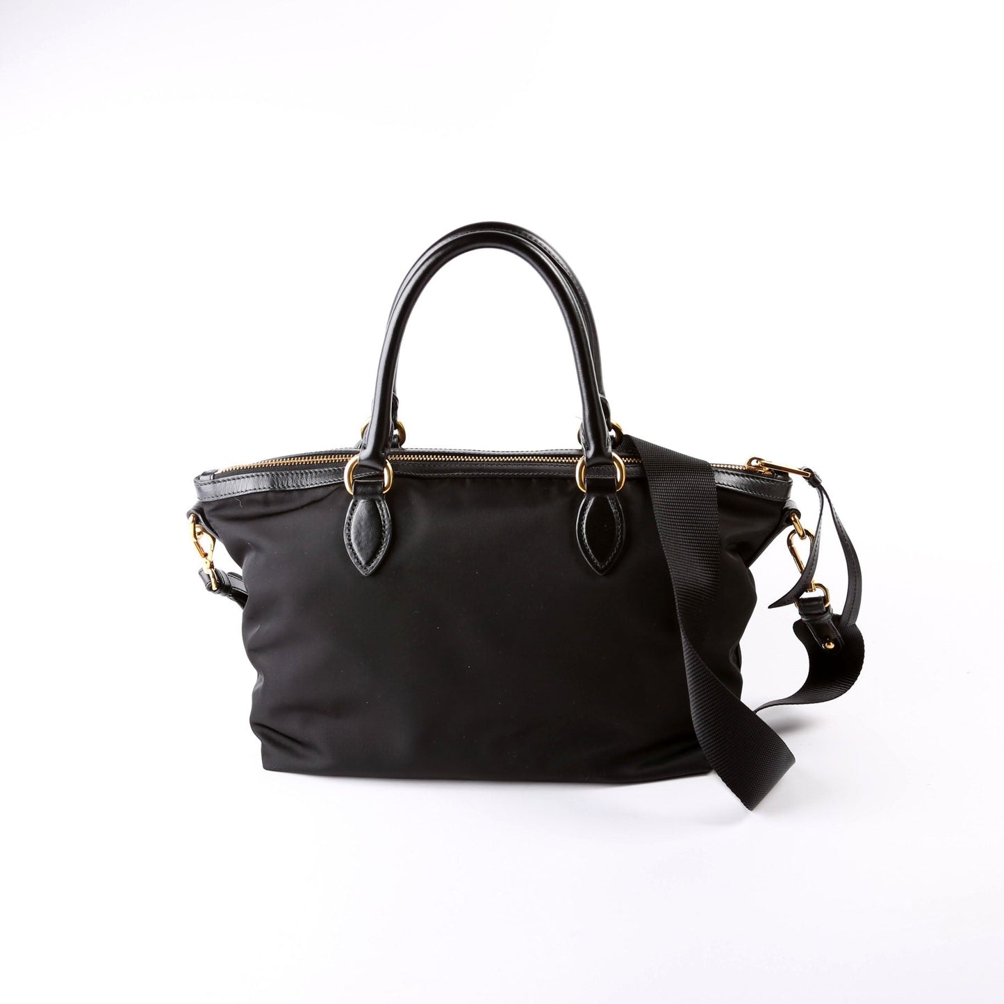 Prada 1BA104 Nylon Satchel Black Bag