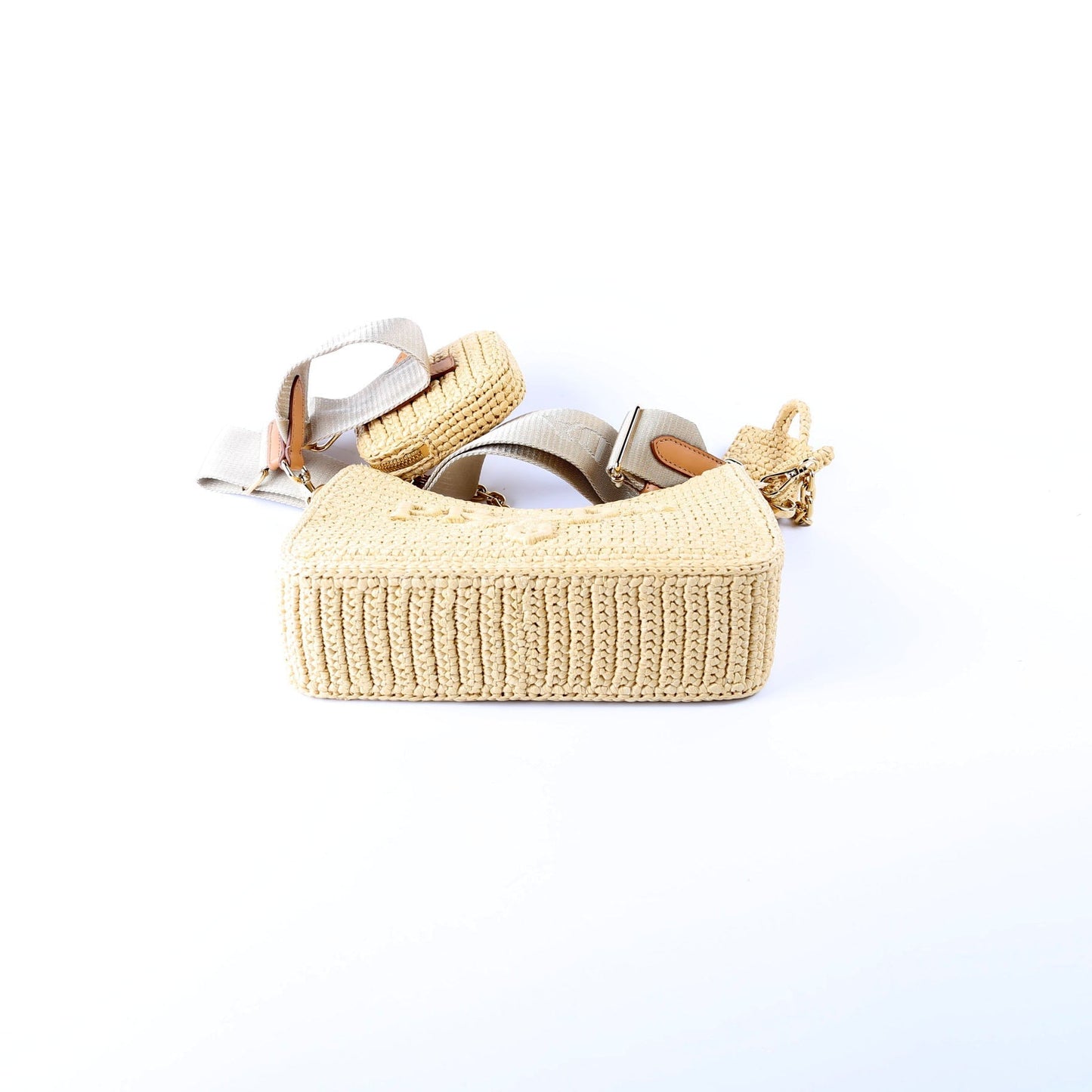 Prada Re-Edition 2000 Crochet Mini Tan Bag