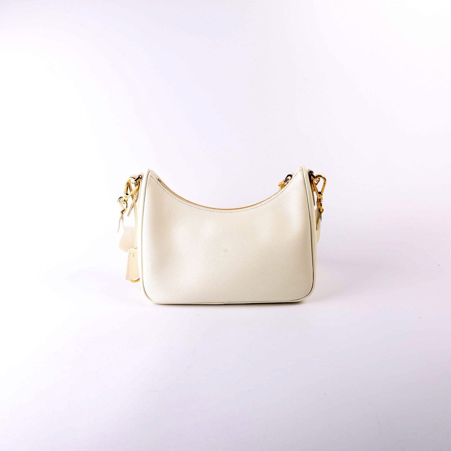 Prada Saffiano Re-Edition 2005 White Bag