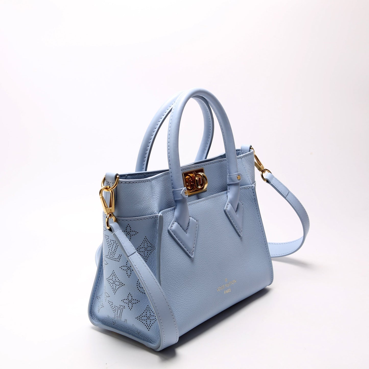 Louis Vuitton On My Side PM Calfskin/Mahina Sides Blue