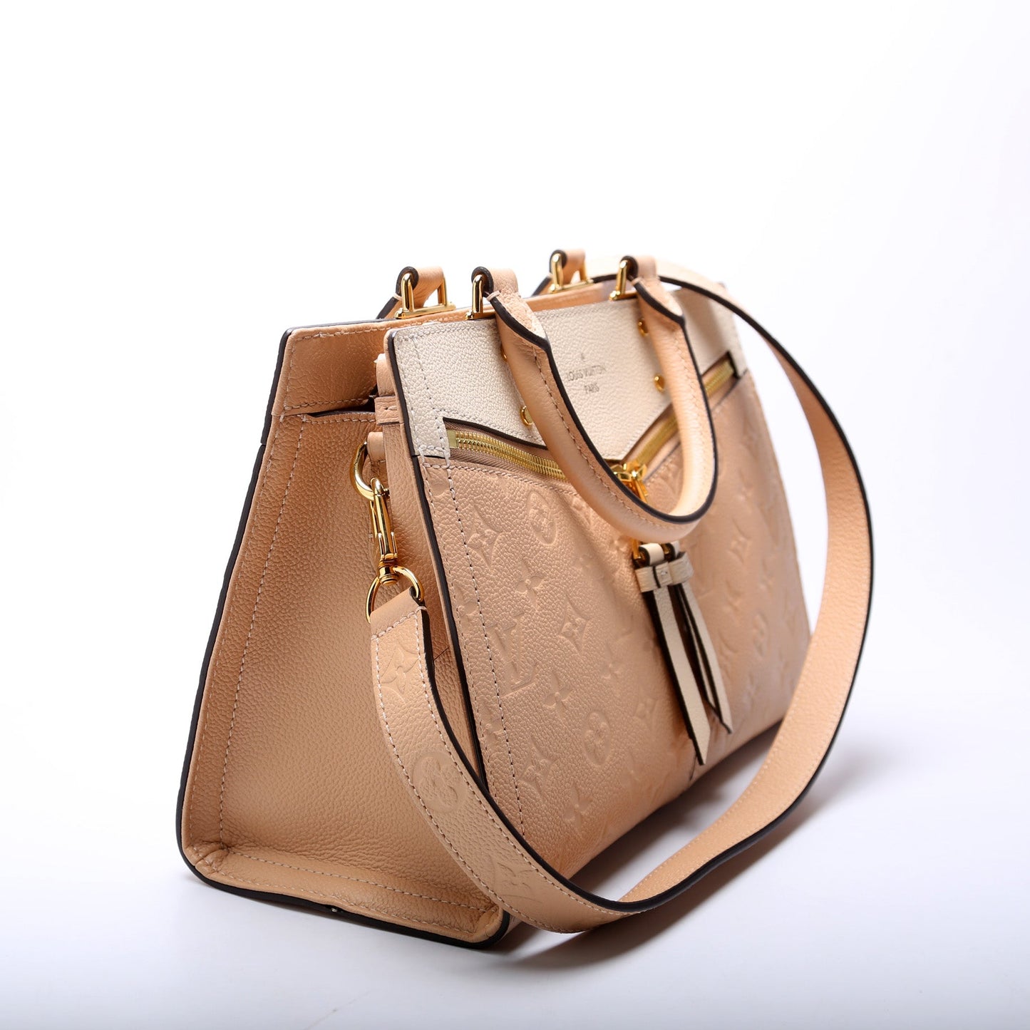 Louis Vuitton Sully PM Empreinte Peach/Cream