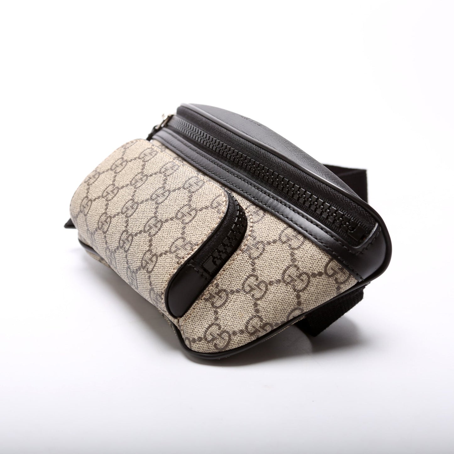 Gucci 450946 GG Supreme Belt Black/Beige Bag