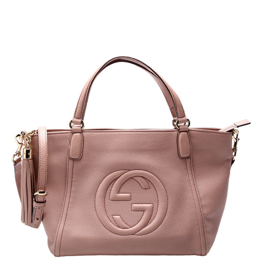 Gucci 369176 Soho Crossbody Nude Bag