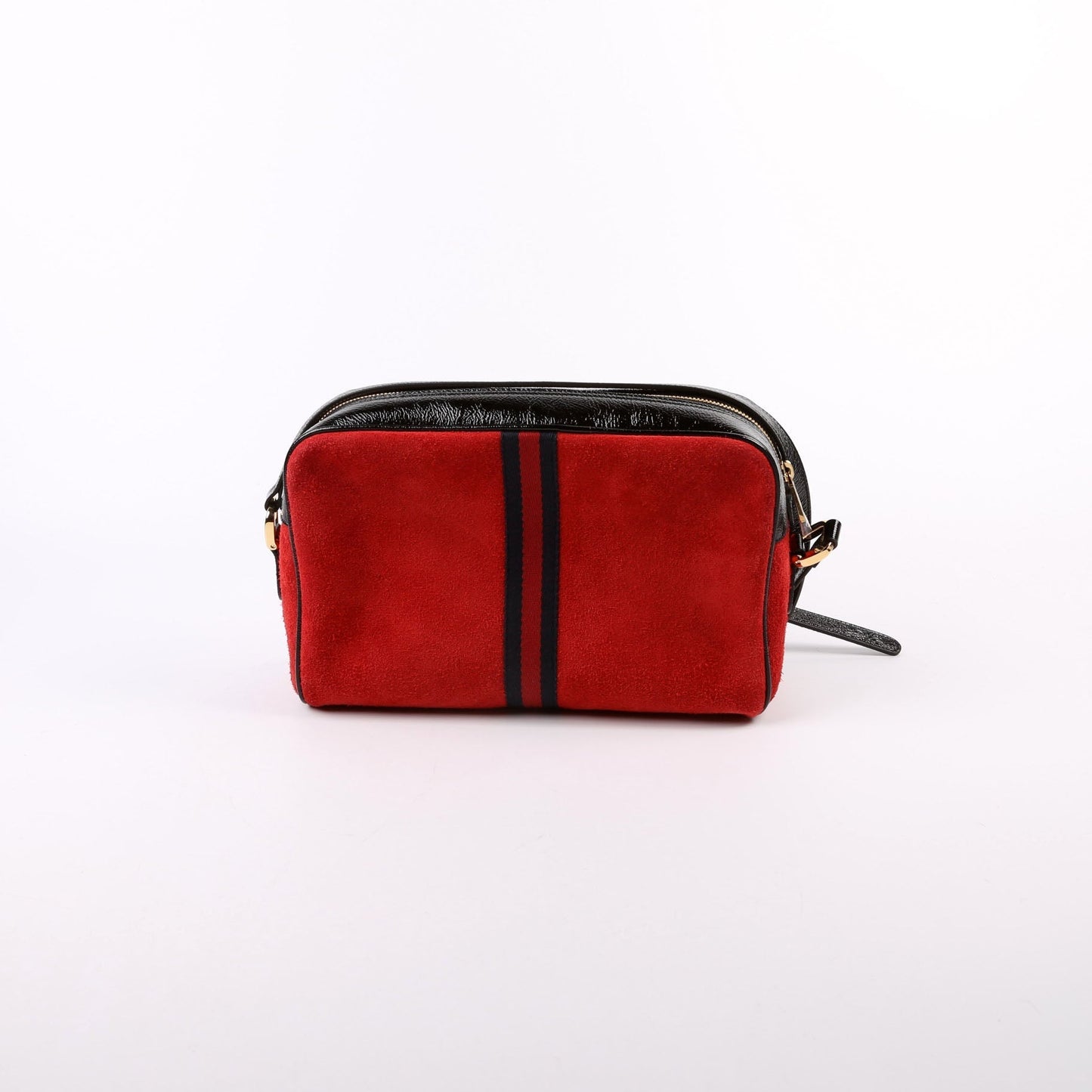 Gucci 517080 Ophidia Suede Small Crossbody Red Bag