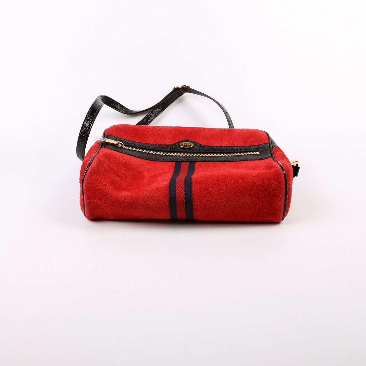 Gucci 517080 Ophidia Suede Small Crossbody Red Bag